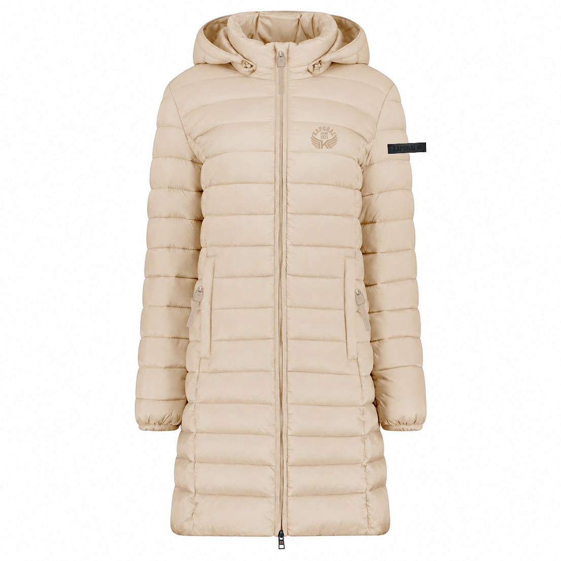 ATIKOLORAL HOOD LONG Femme Beige