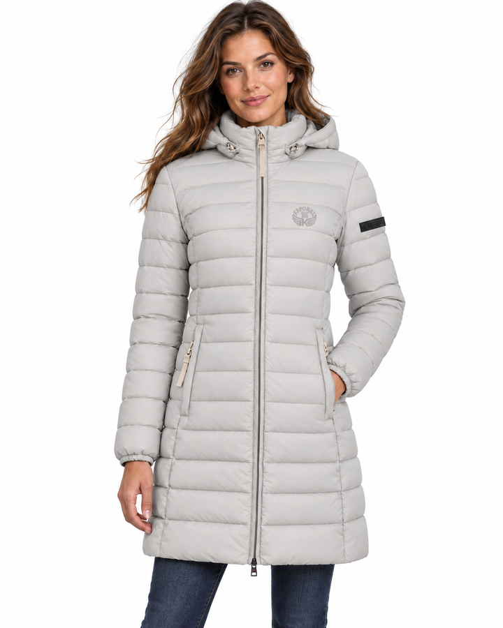 ATIKOLORAL HOOD LONG Femme Gris Clair