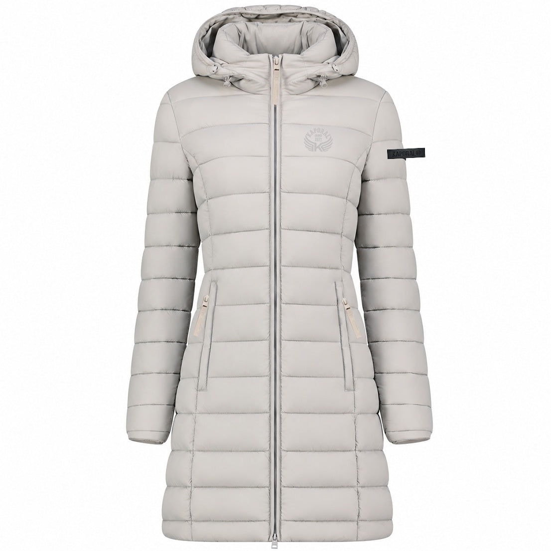 ATIKOLORAL HOOD LONG Femme Gris Clair