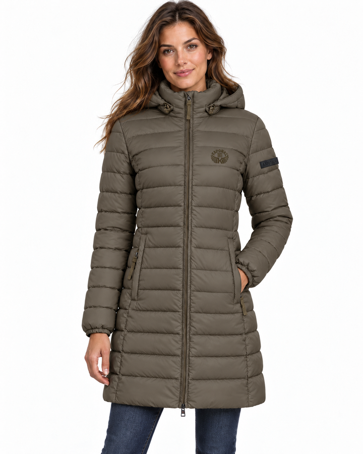 ATIKOLORAL HOOD LONG Femme Kaki