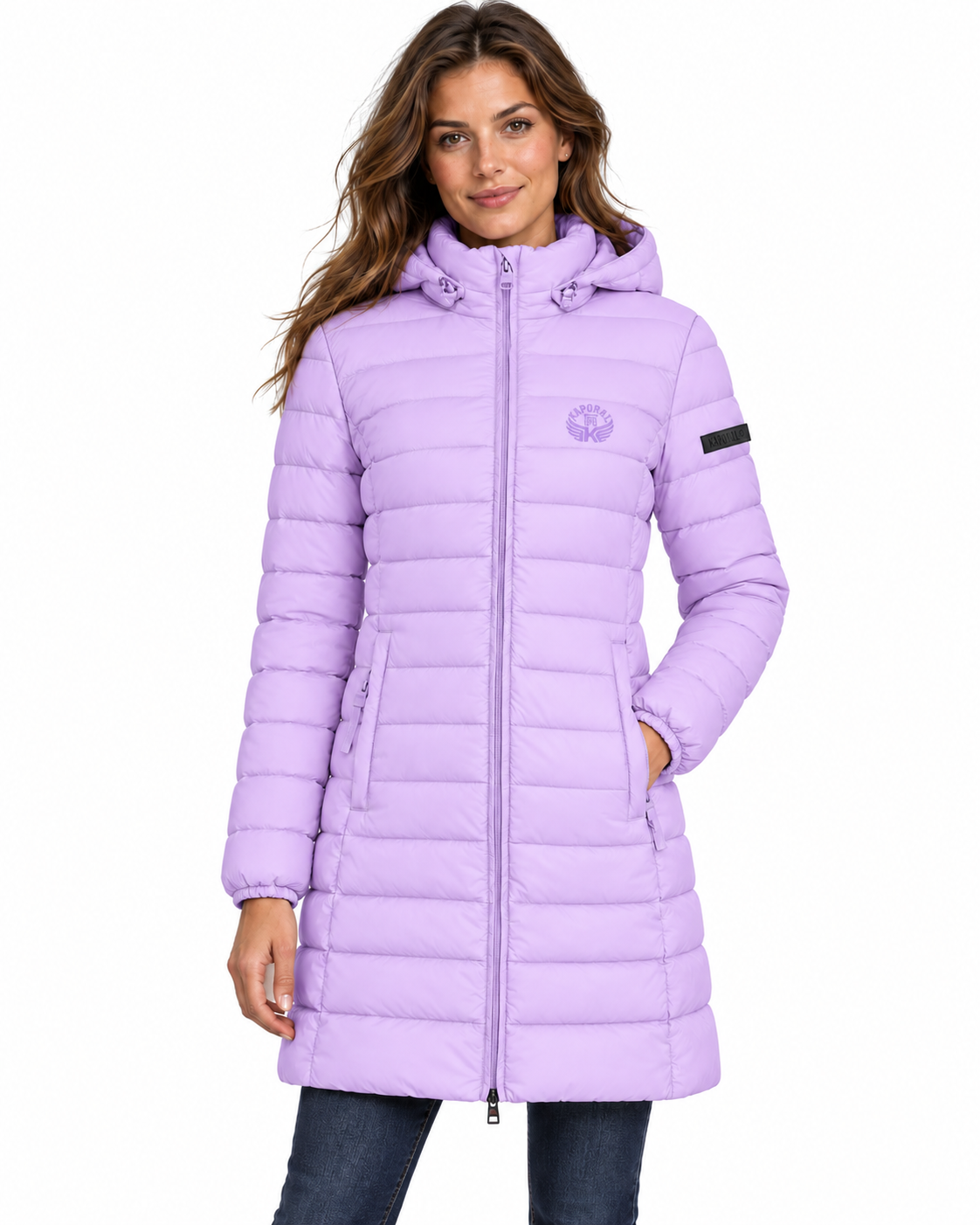 ATIKOLORAL HOOD LONG Femme Parme