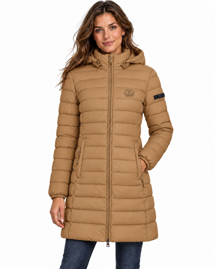 ATIKOLORAL HOOD LONG Femme Taupe