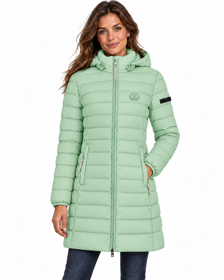 ATIKOLORAL HOOD LONG Femme Vert Amande