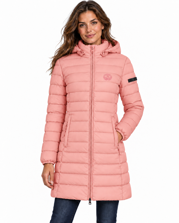 ATIKOLORAL HOOD LONG Femme Vieux Rose