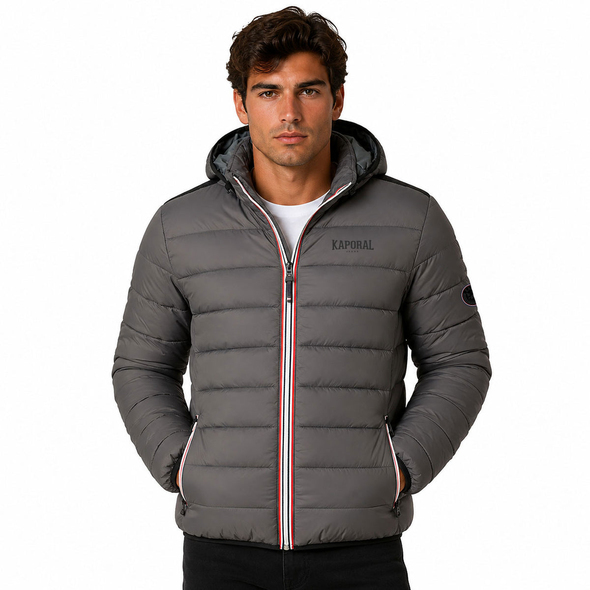 BIKASHORAL Kaporal Homme - Doudoune Gris Fonce