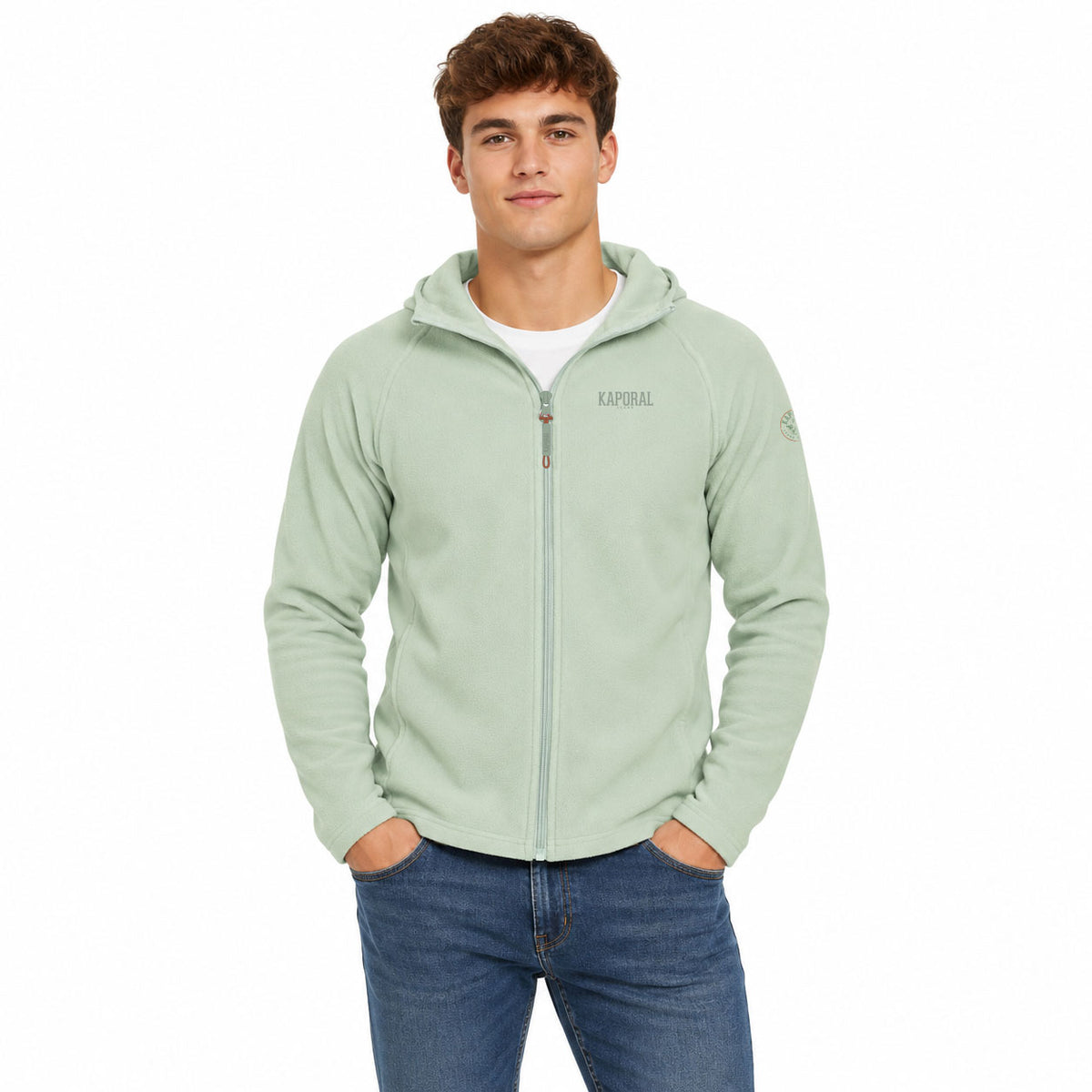 TUGOODORAL HOOD FZ Homme Vert Amande