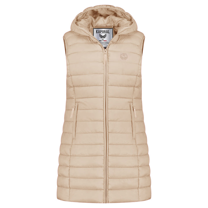 VATIKOLORAL HOOD LONG Femme Beige