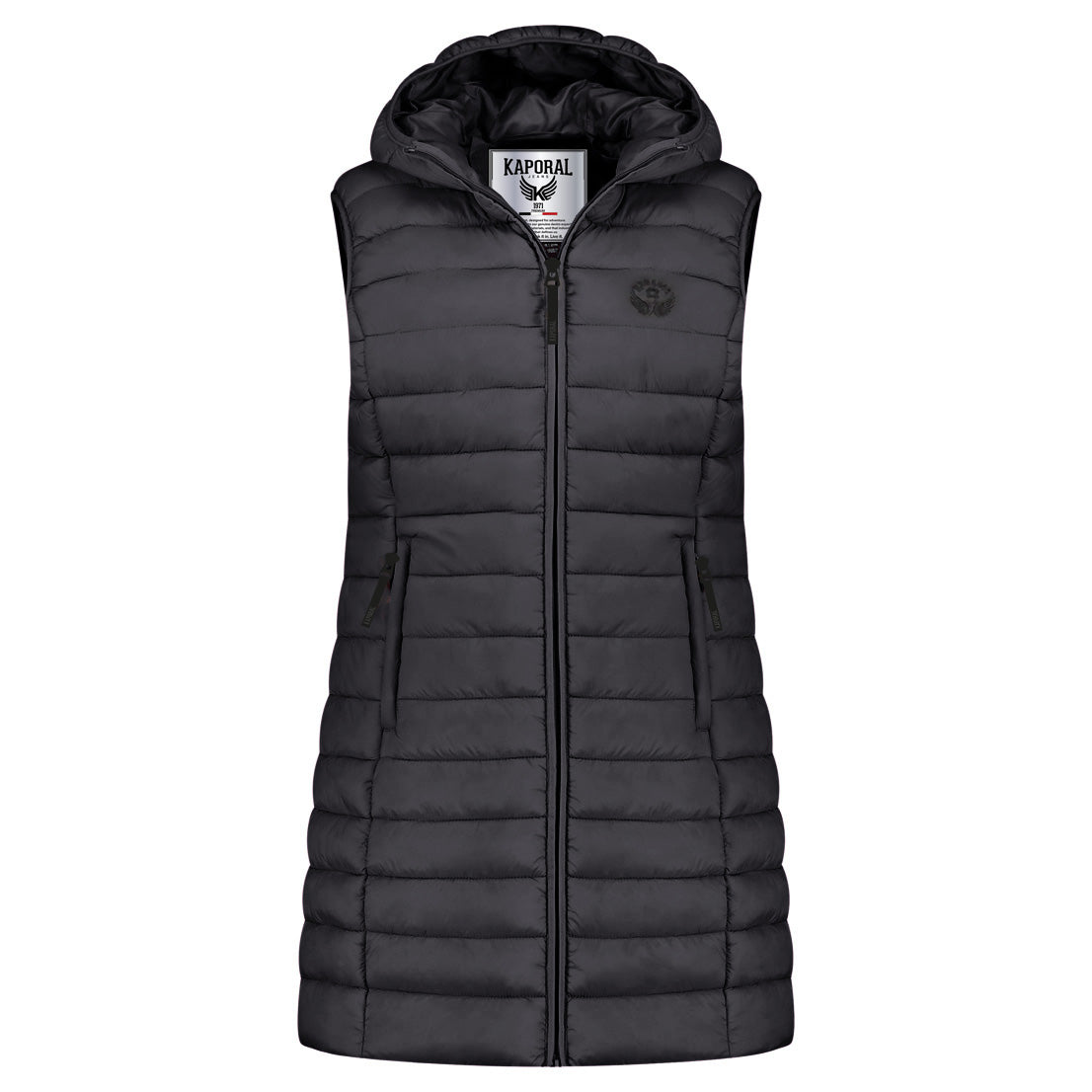 VATIKOLORAL HOOD LONG Femme Noir